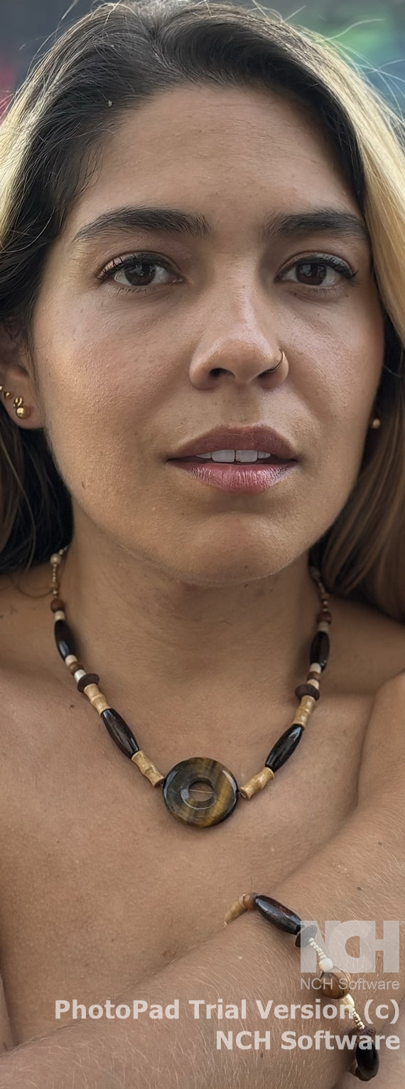 Aliza - Handcrafted Earthy Beaded Necklace and Bracelet with Magnetic Clasp
