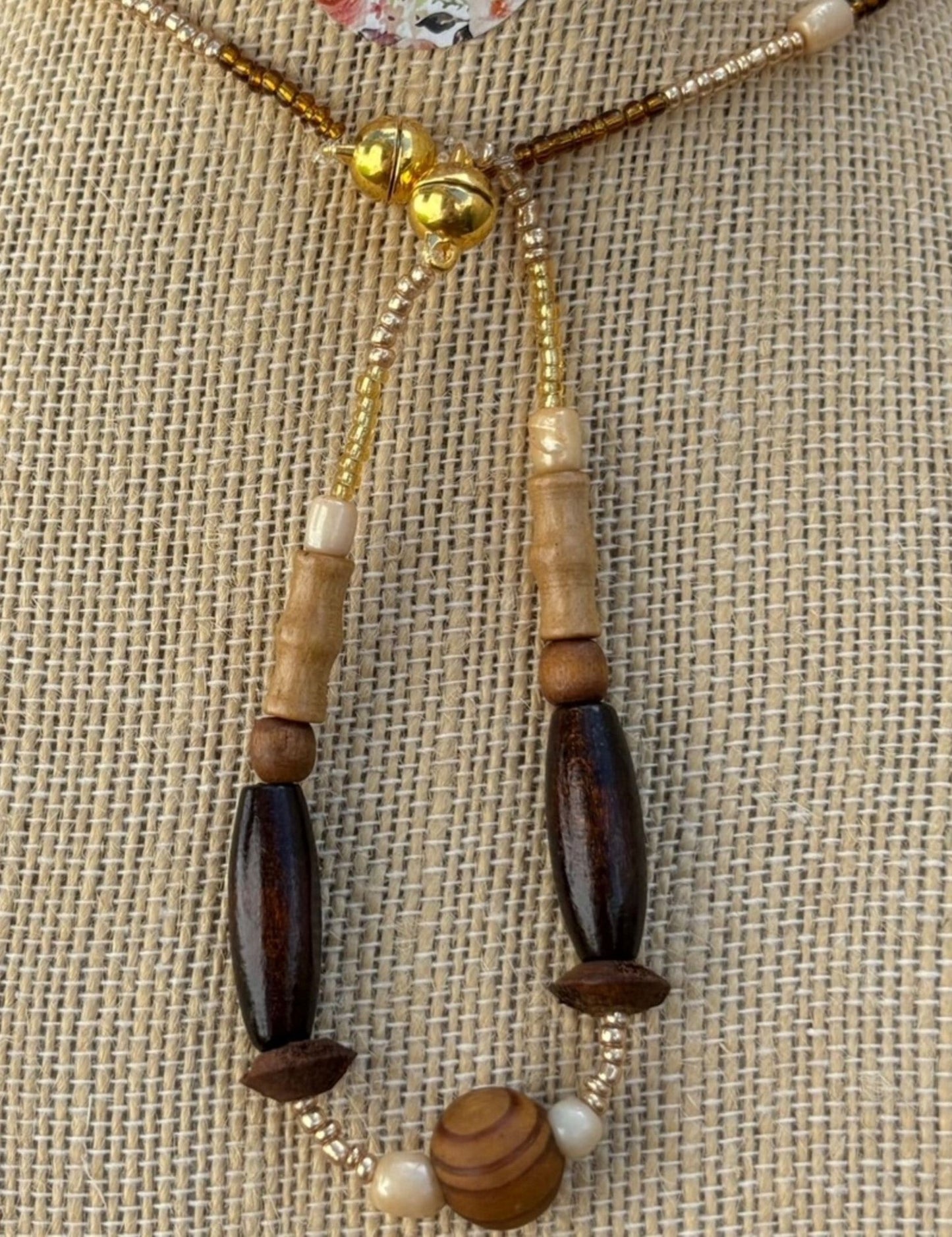 Aliza - Handcrafted Earthy Beaded Necklace and Bracelet with Magnetic Clasp