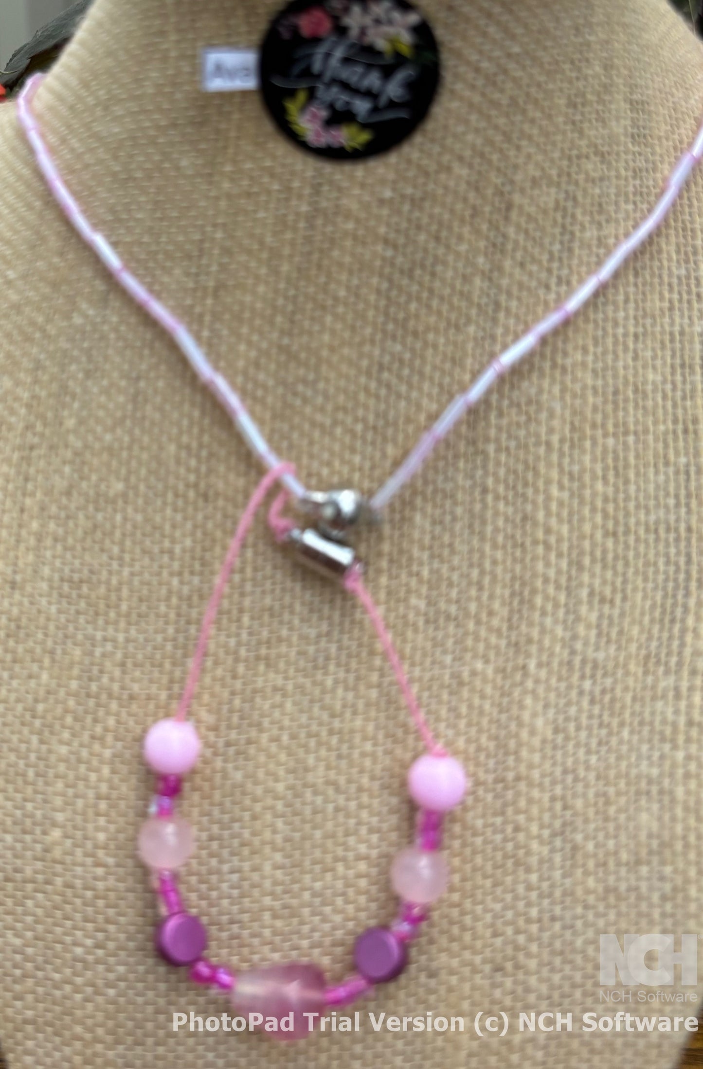 Ava - Pink Beaded Necklace Set with Tassel Each necklace is individually crafted ensuring a unique and special piece.
