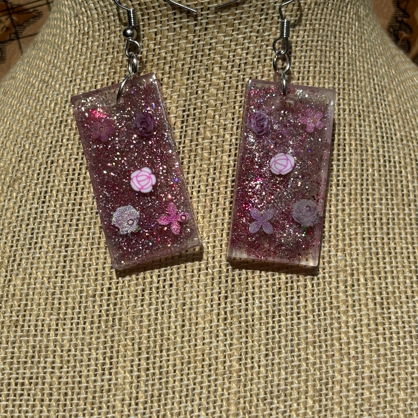 Aaliyah - Pink Beaded Necklace Set with Rose Charm, Each necklace is individually crafted, ensuring a unique and special piece.