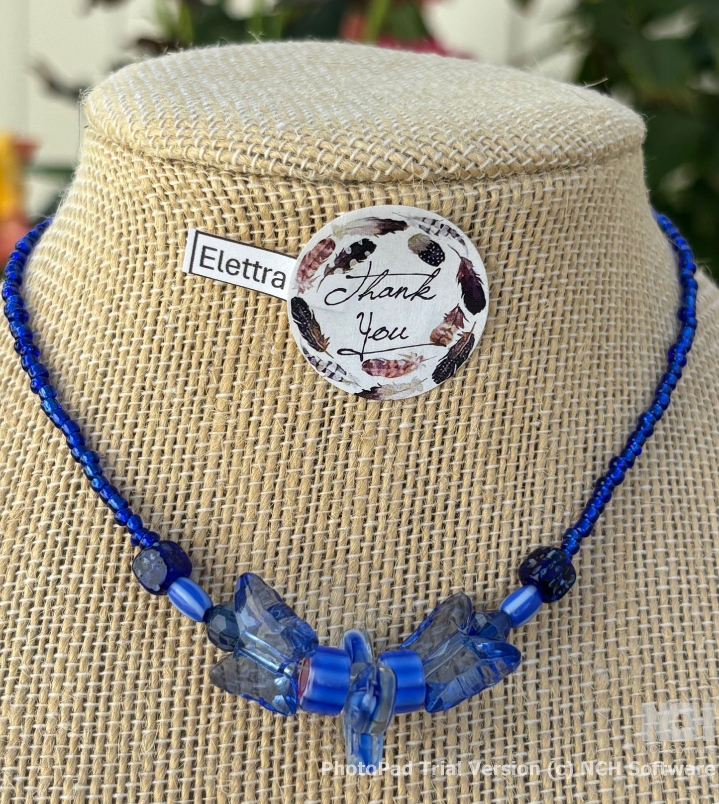 Elettra - Elegant Blue Beaded Necklace and Bracelet Set Kyanite is believed to help with stress relief, communication, and spiritual growth. It's said to align the chakras and promote a sense of calm and balance.