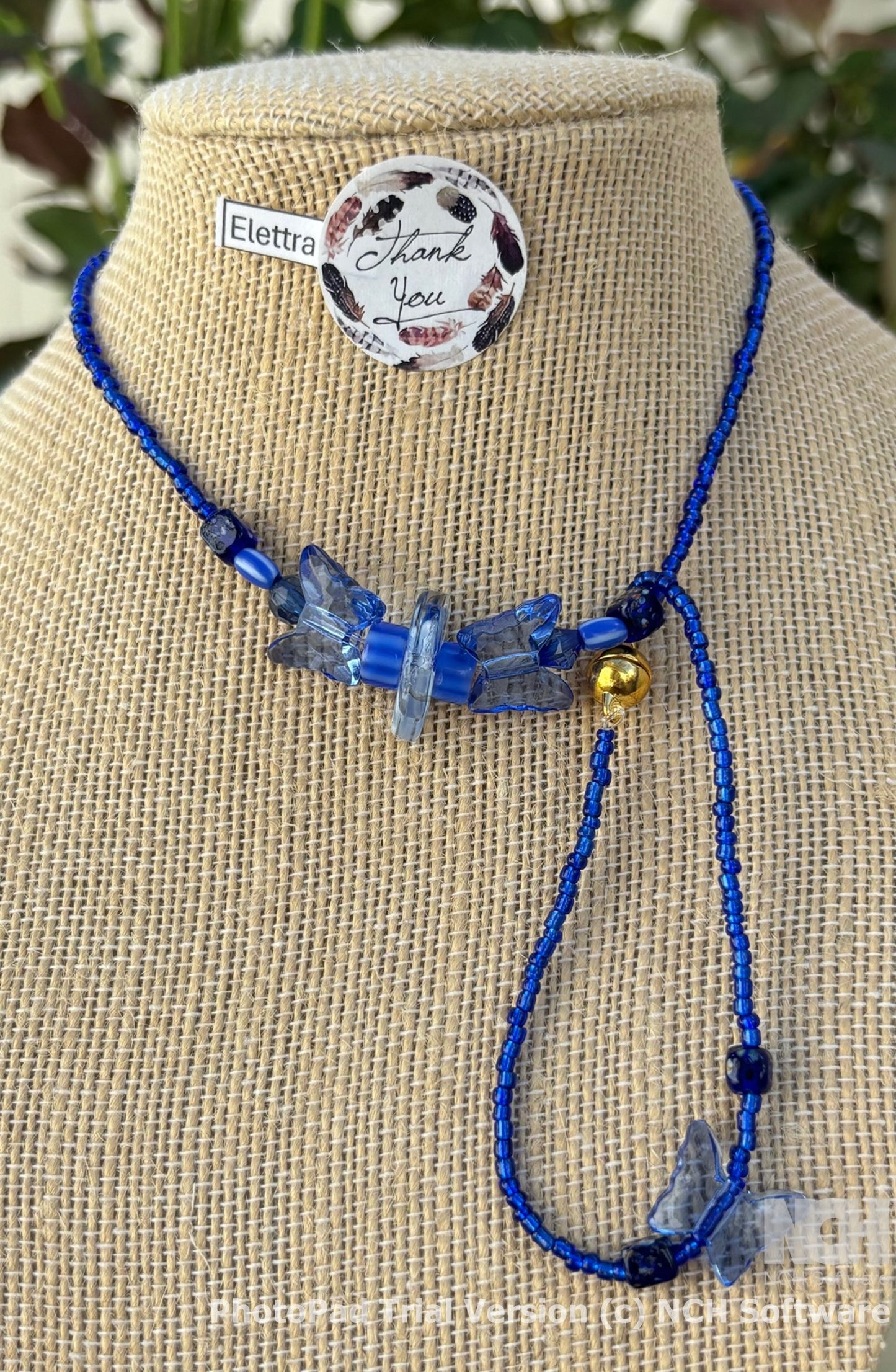 Elettra - Elegant Blue Beaded Necklace and Bracelet Set Kyanite is believed to help with stress relief, communication, and spiritual growth. It's said to align the chakras and promote a sense of calm and balance.