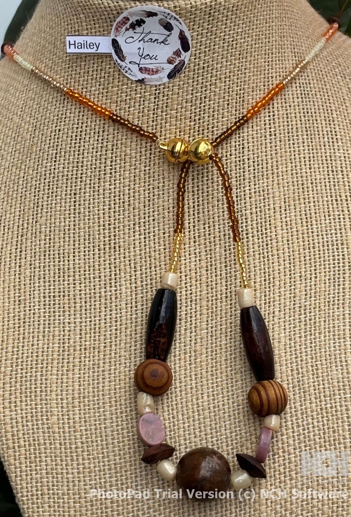 Hailey - Wanderlust Wonder, Earth Tones Beaded Necklace
