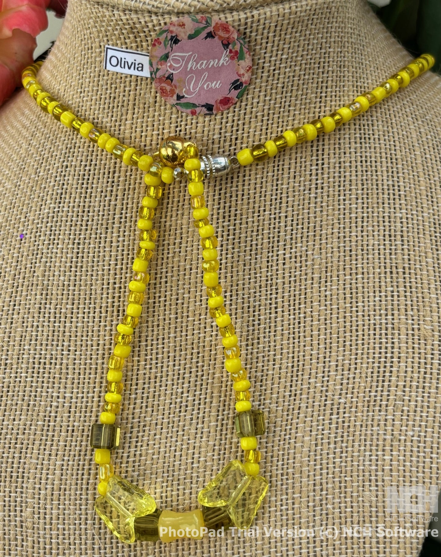 Olivia - Olivia - Sunny Daze Yellow Beaded Necklace with Flower Charm