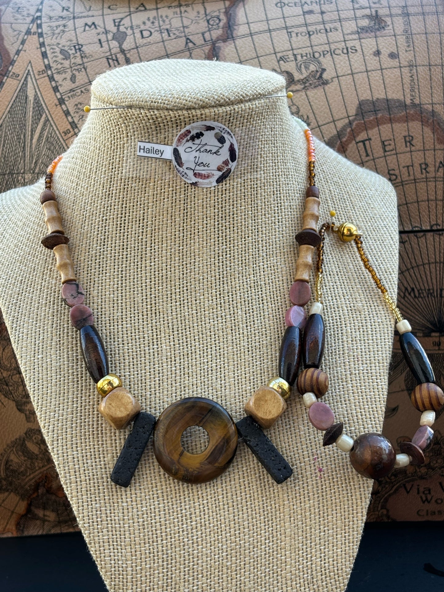 Hailey - Wanderlust Wonder, Earth Tones Beaded Necklace