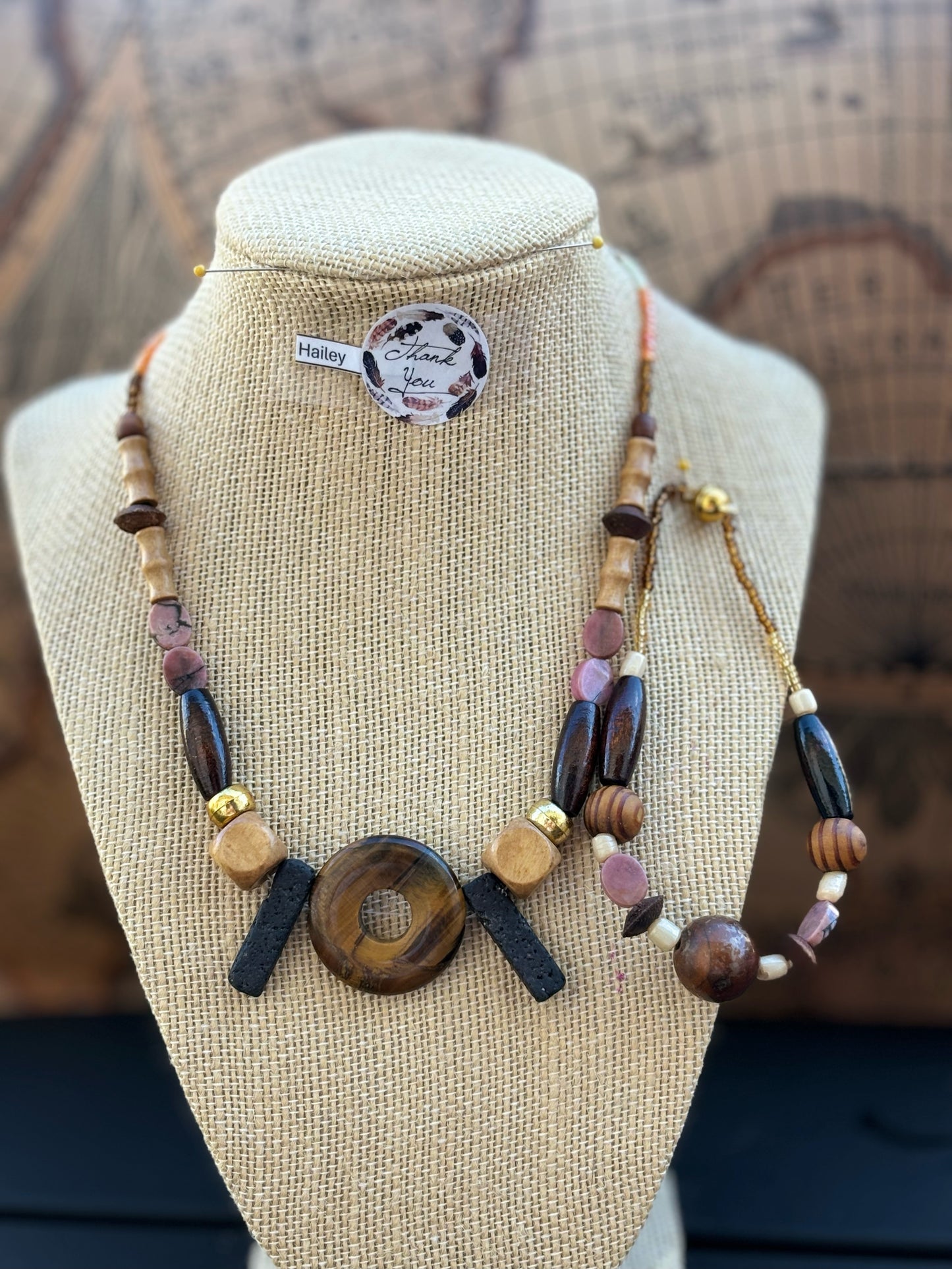 Hailey - Wanderlust Wonder, Earth Tones Beaded Necklace